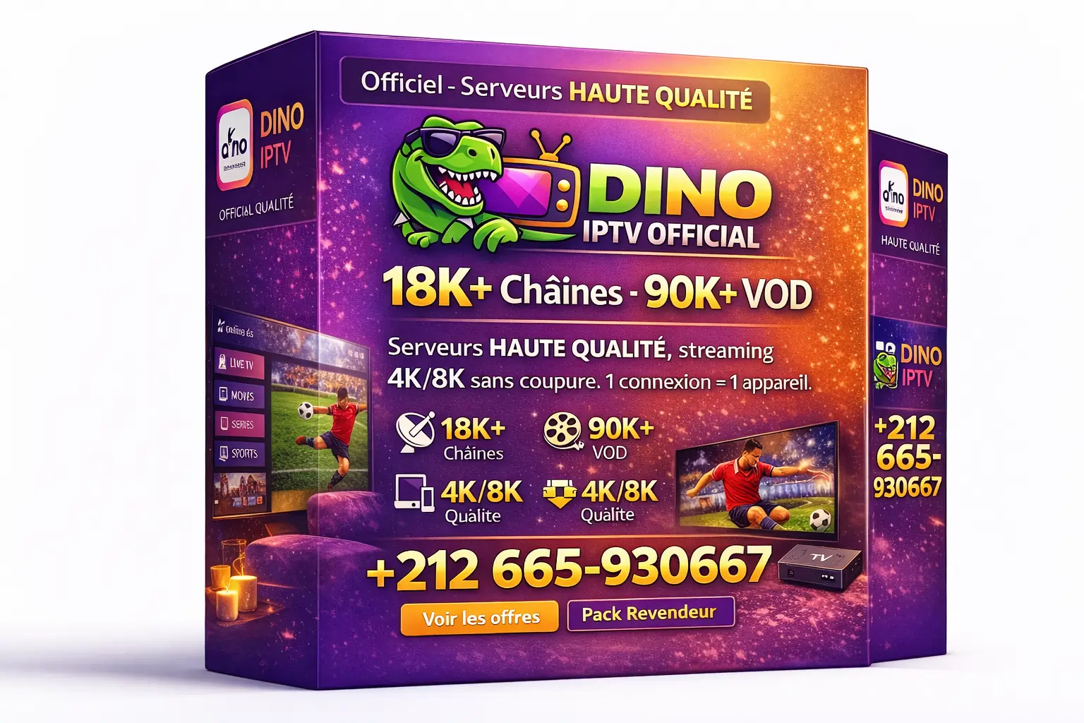 DINO IPTV OFFICIAL - 18,000+ Live Channels & 90,000+ VOD in 8K Quality